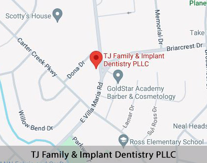 Map image for Dental Implant Restoration in Bryan, TX